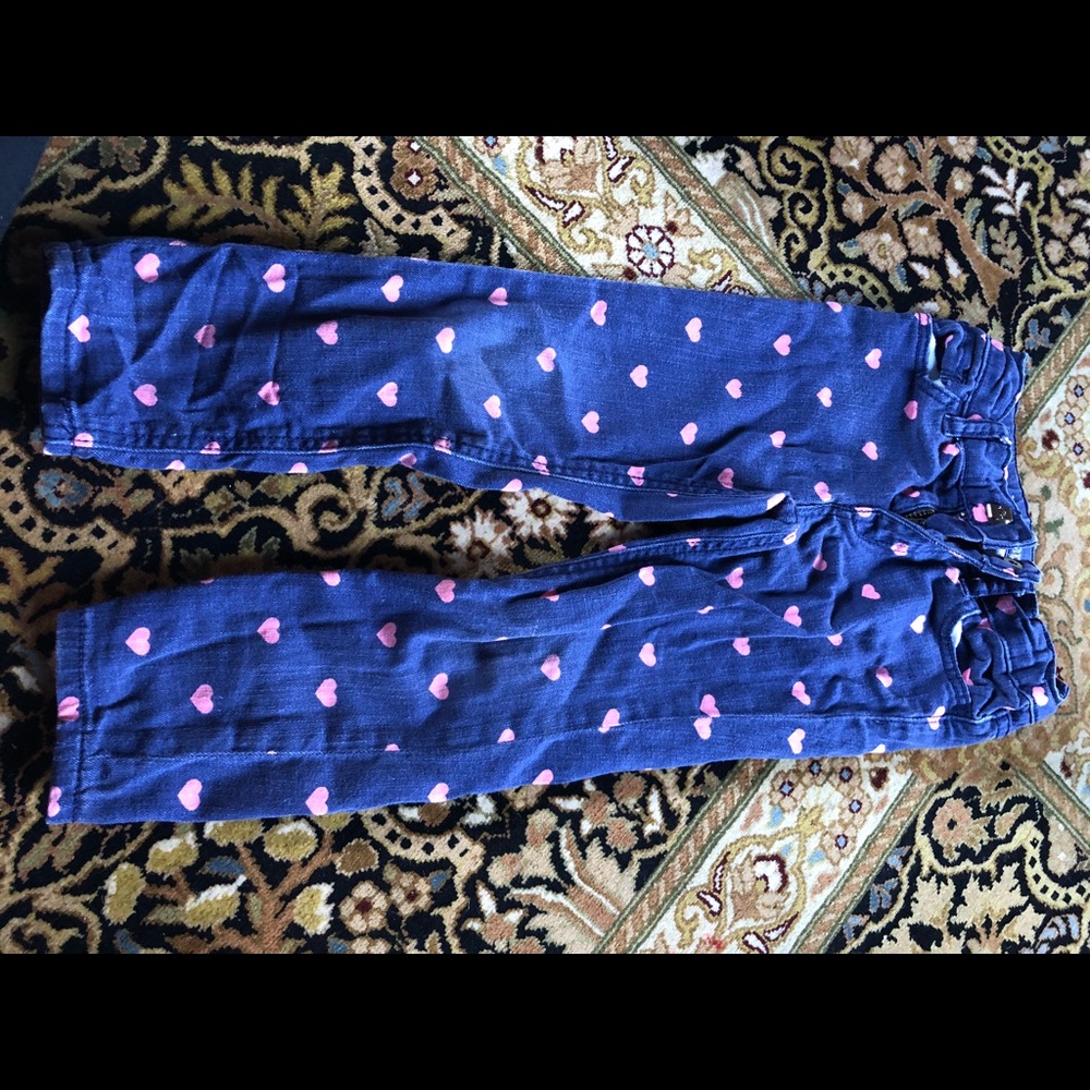 Gap denim w/ Heart print 3t